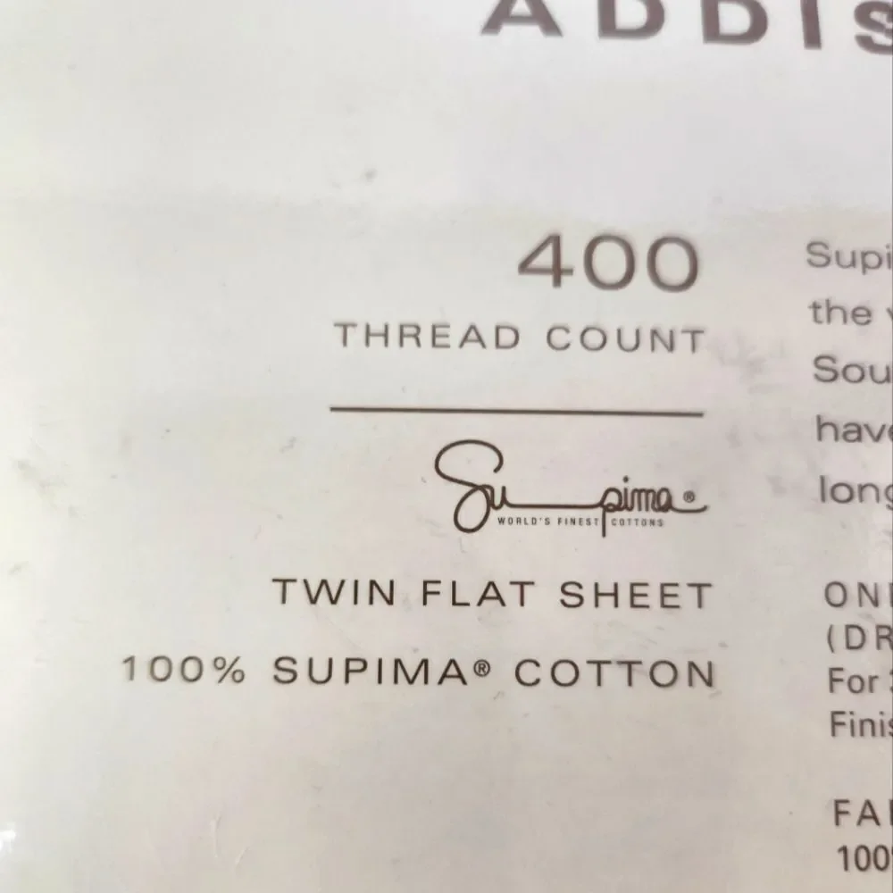 Lauren Ralph LaurenTwin Flat Sheet 400 TC 100% Supima Cotton Addison StamfordRed